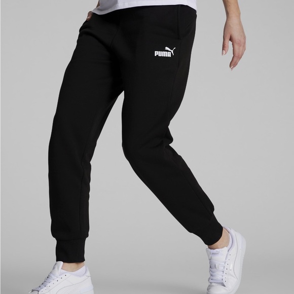 Black Puma Sweatpants with white puma logo. Brand New Size Small $55+ - Picture 4 of 7
